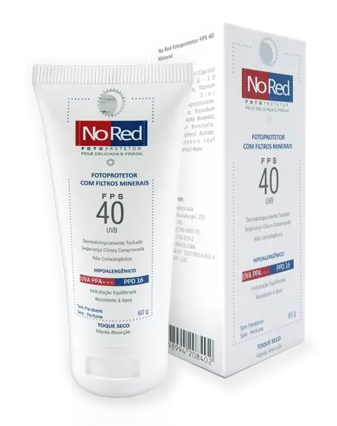 Protetor Solar Físico FPS40 NoRed