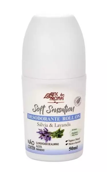 Desodorante Roll On Salvia e Lavanda 50ml Arte dos Aromas