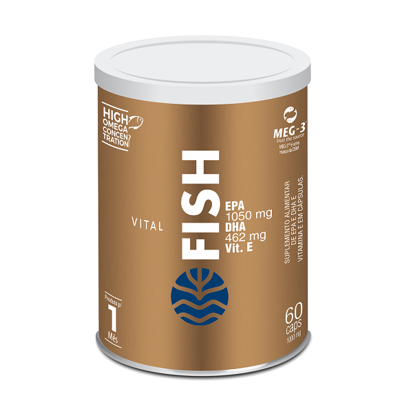 Ômega 3 1g Vital Fish 60 Cápsulas 