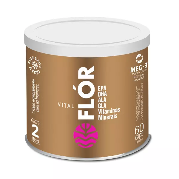 Vital Flor 1g 60 Cápsulas Vital Âtman