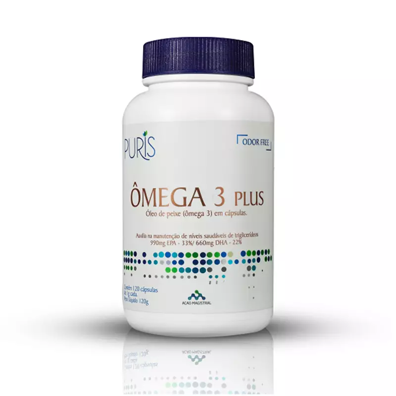 Ômega 3 Plus 1000mg 120 Cápsulas Puris