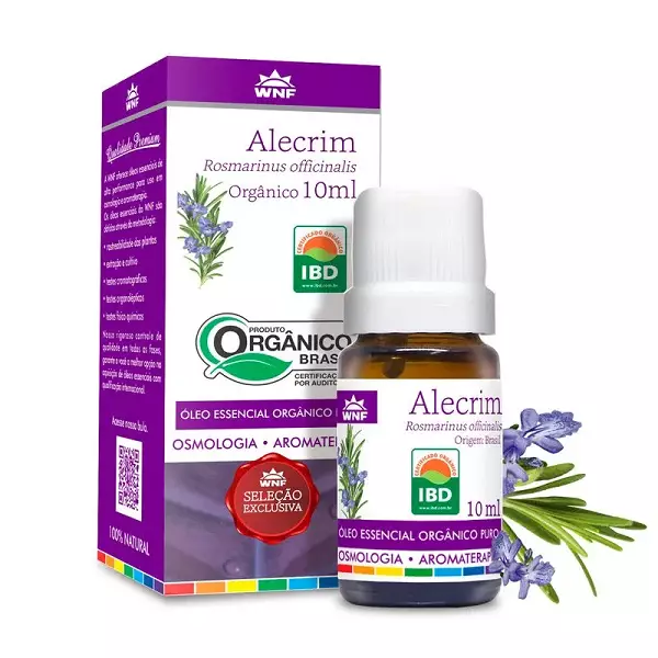 Óleo Essencial Orgânico de Alecrim 10ml WNF