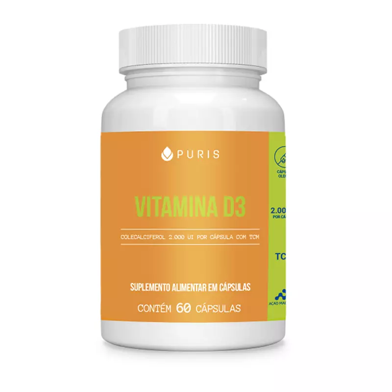 Vitamina D3 2000UI 60 cápsulas Puris