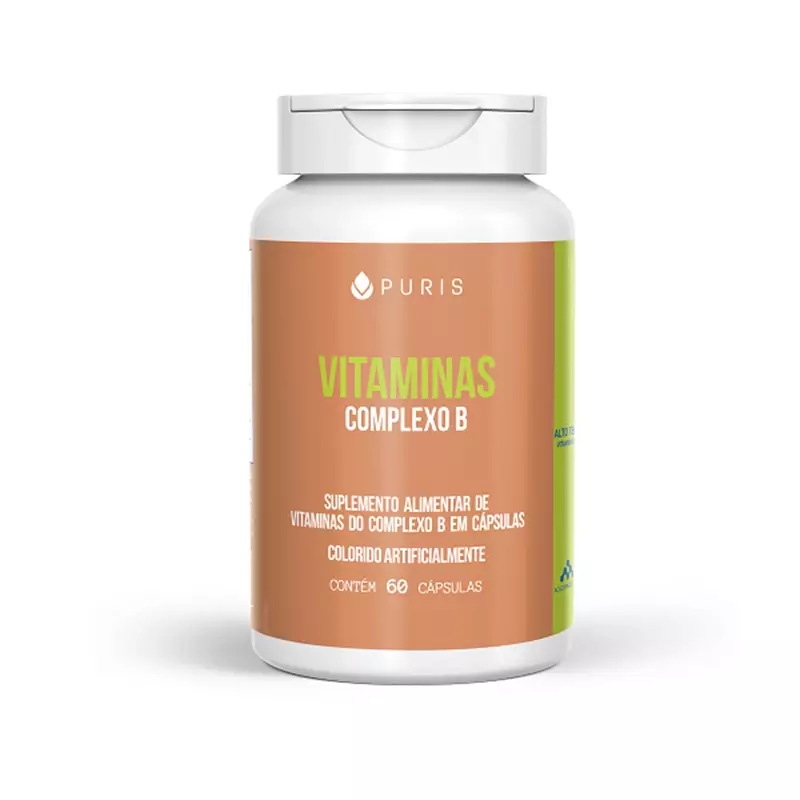 Vitaminas do Complexo B 400mg 60 cápsulas Puris