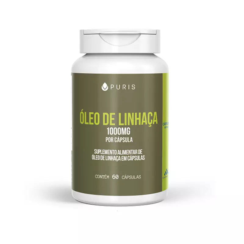 Óleo de Linhaça 1000mg 60 cápsulas Puris