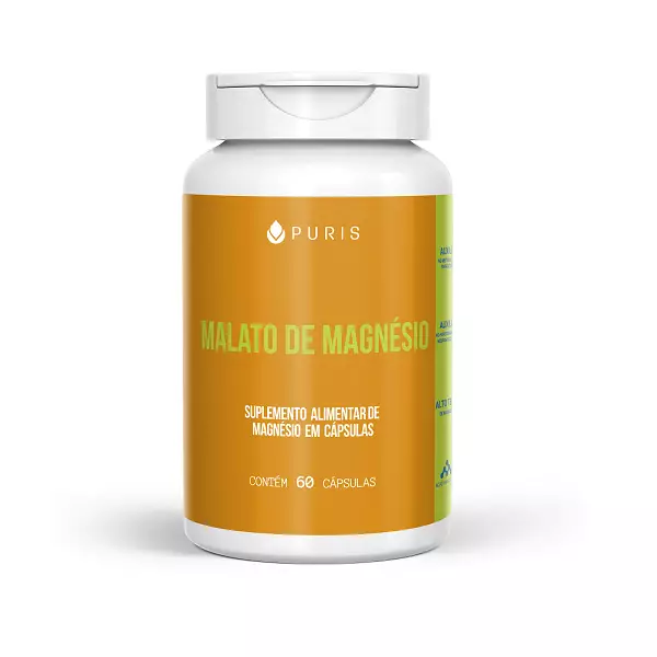 Malato de Magnésio 1650mg 60 cápsulas Puris
